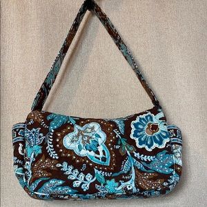 Vera Bradley blue/brown floral retired pattern bag